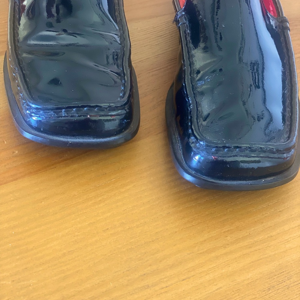 Tommy Hilfiger black patent leather.